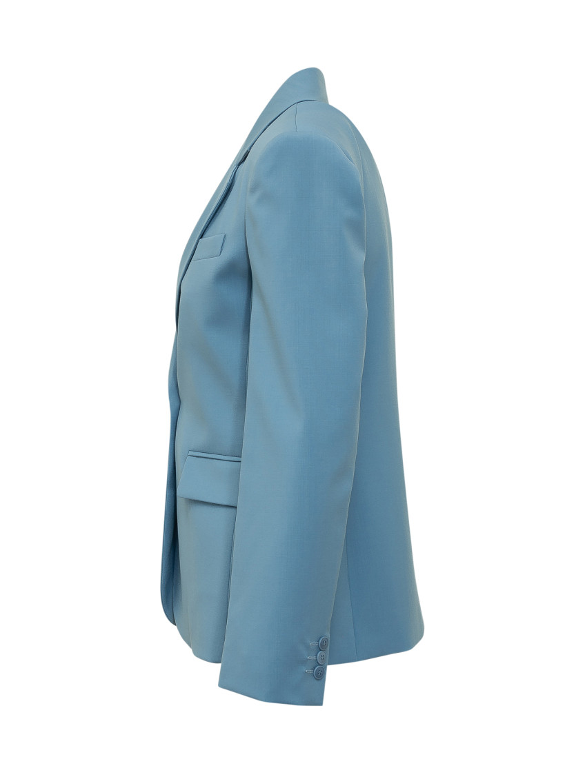 Light-blue Wool Lamine Blazer