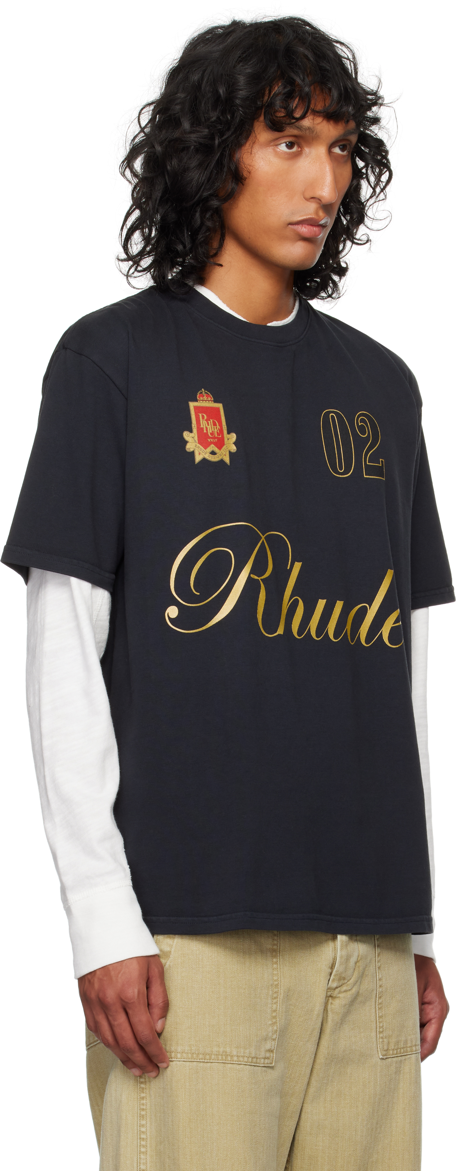 Rhude Black 'Rhude' Script T-shirt