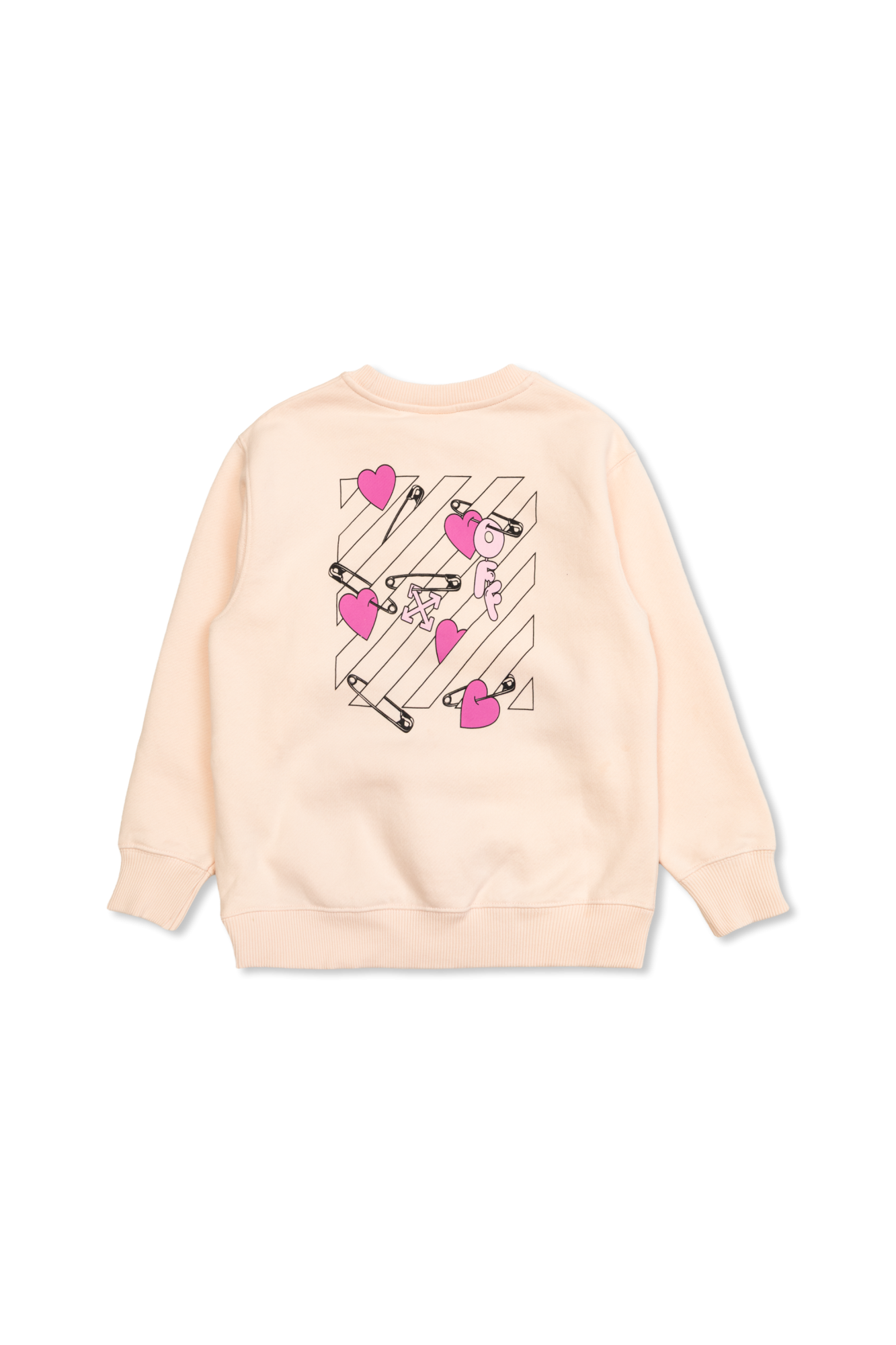Sweatshirt With Logo, Unisex, Cream