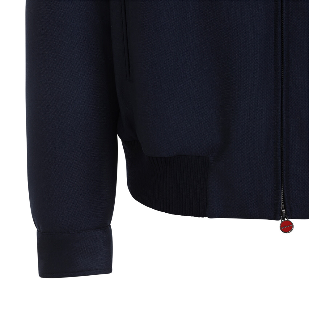 Navy Blue Solid Jacket