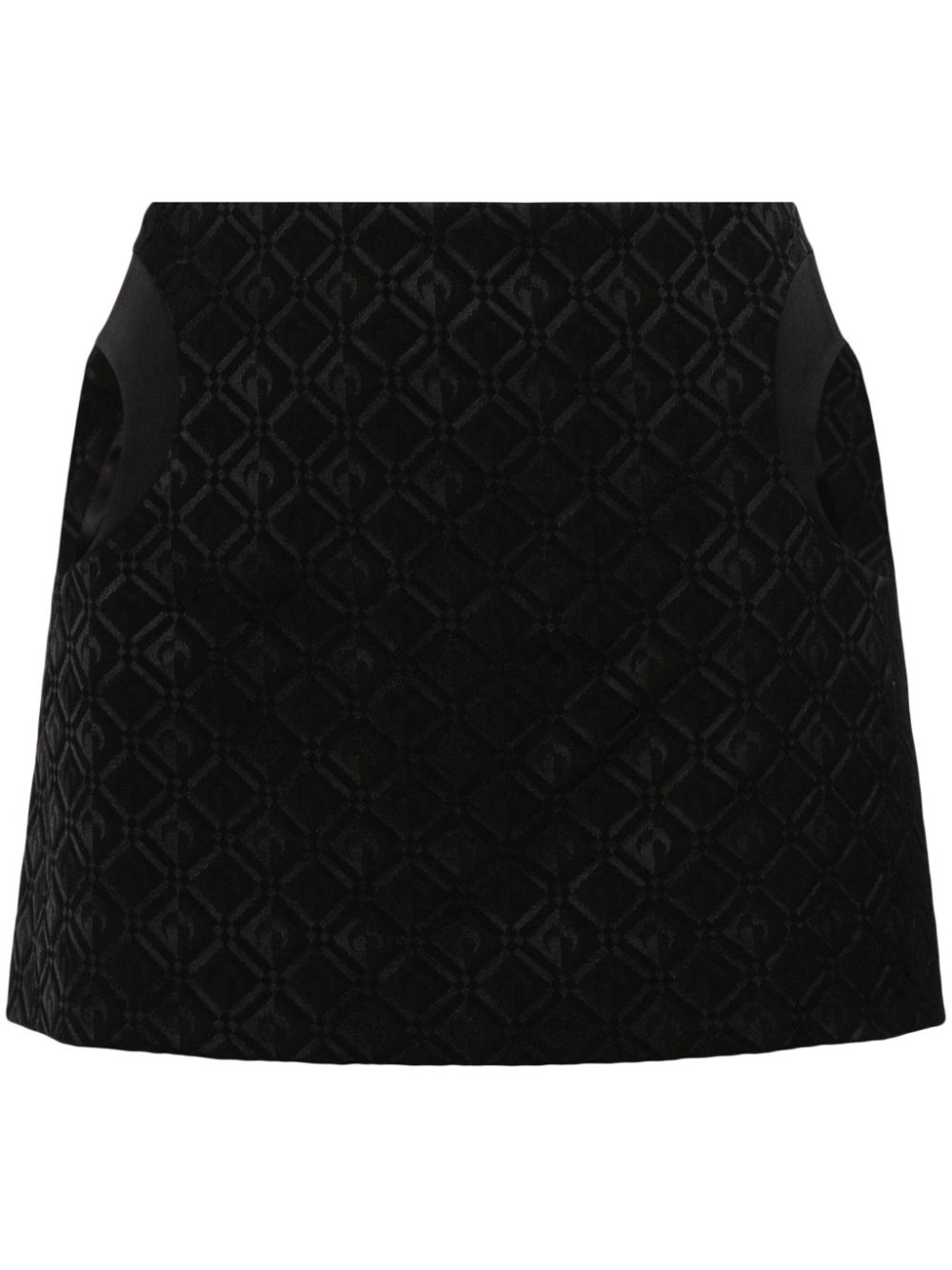 Moon Diamant-jacquard miniskirt - Black