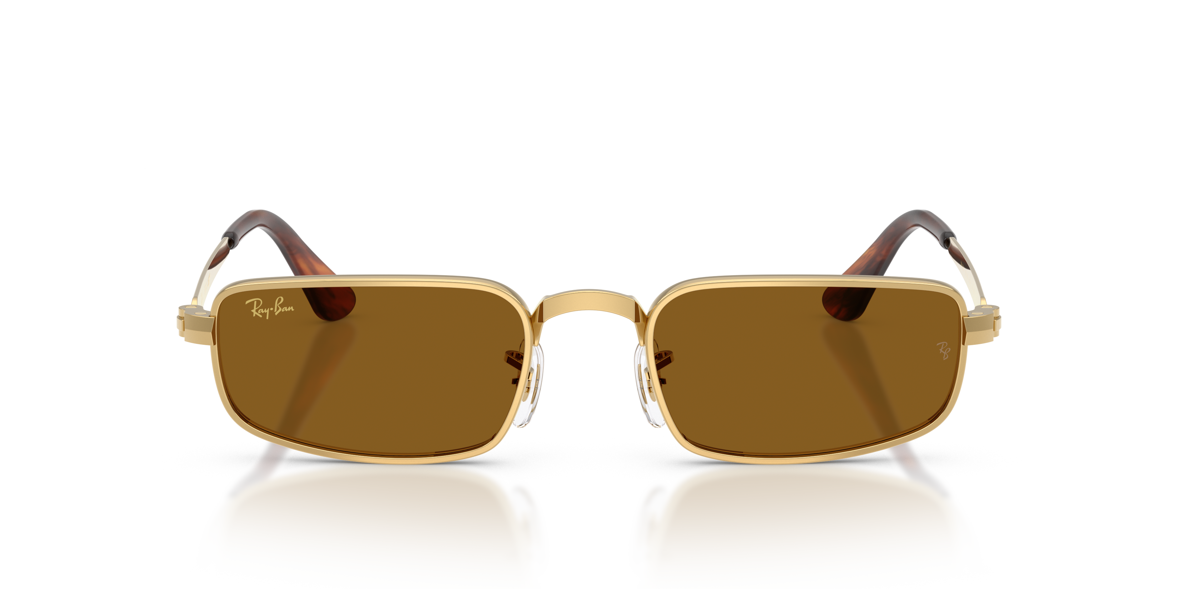 Ray - Ban Unisex Ray - Ban A$AP Rocky RB3927 001/33 Gafas de sol Metal Oro Marrón Pillow Norma