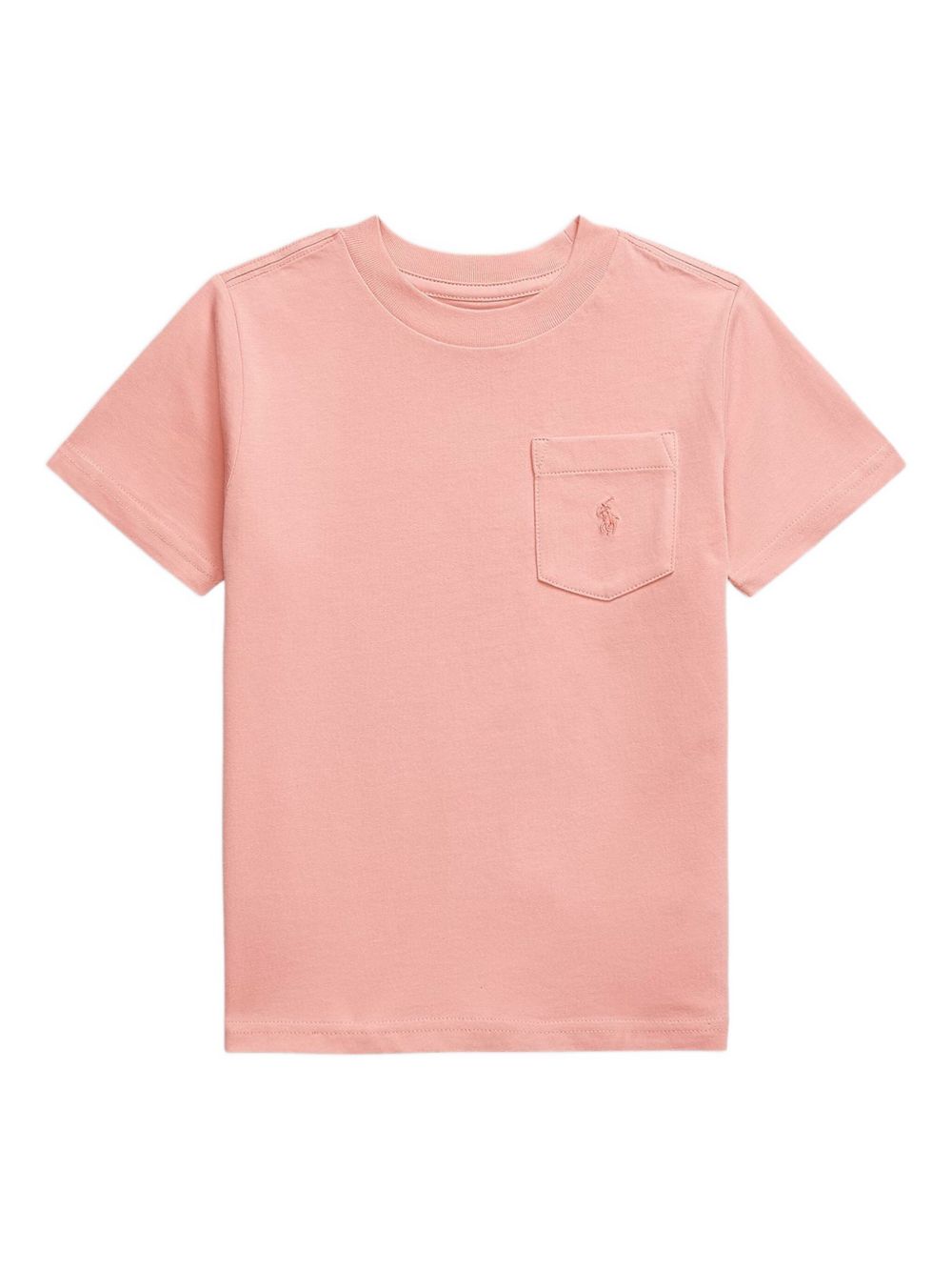 Logo-embroidered cotton t-shirt - Pink