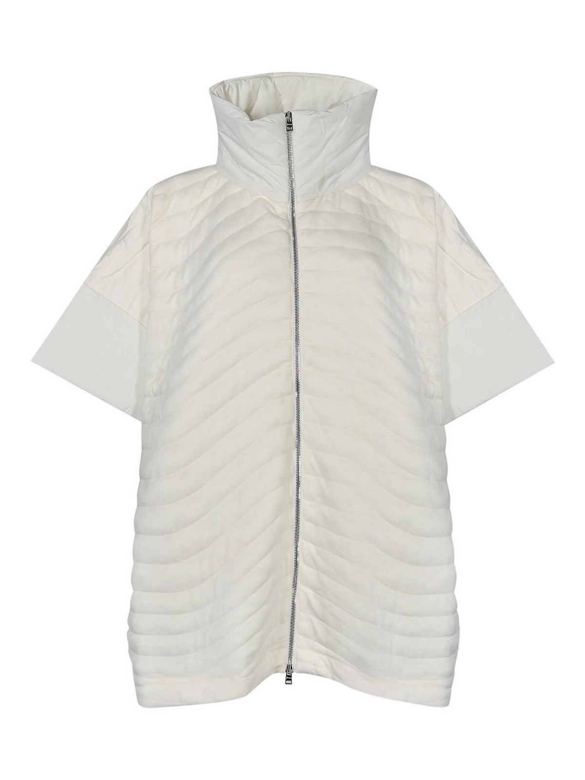 Resort Poncho In Double Jacquard Knit