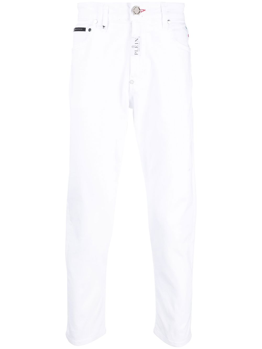 Straight-leg mid-rise jeans - Black