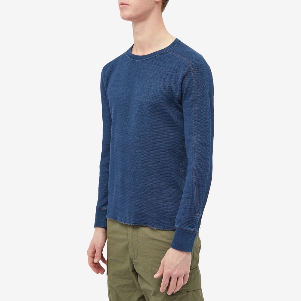Men's Long Sleeve T-Shirt in Rinsed Blue Indigo