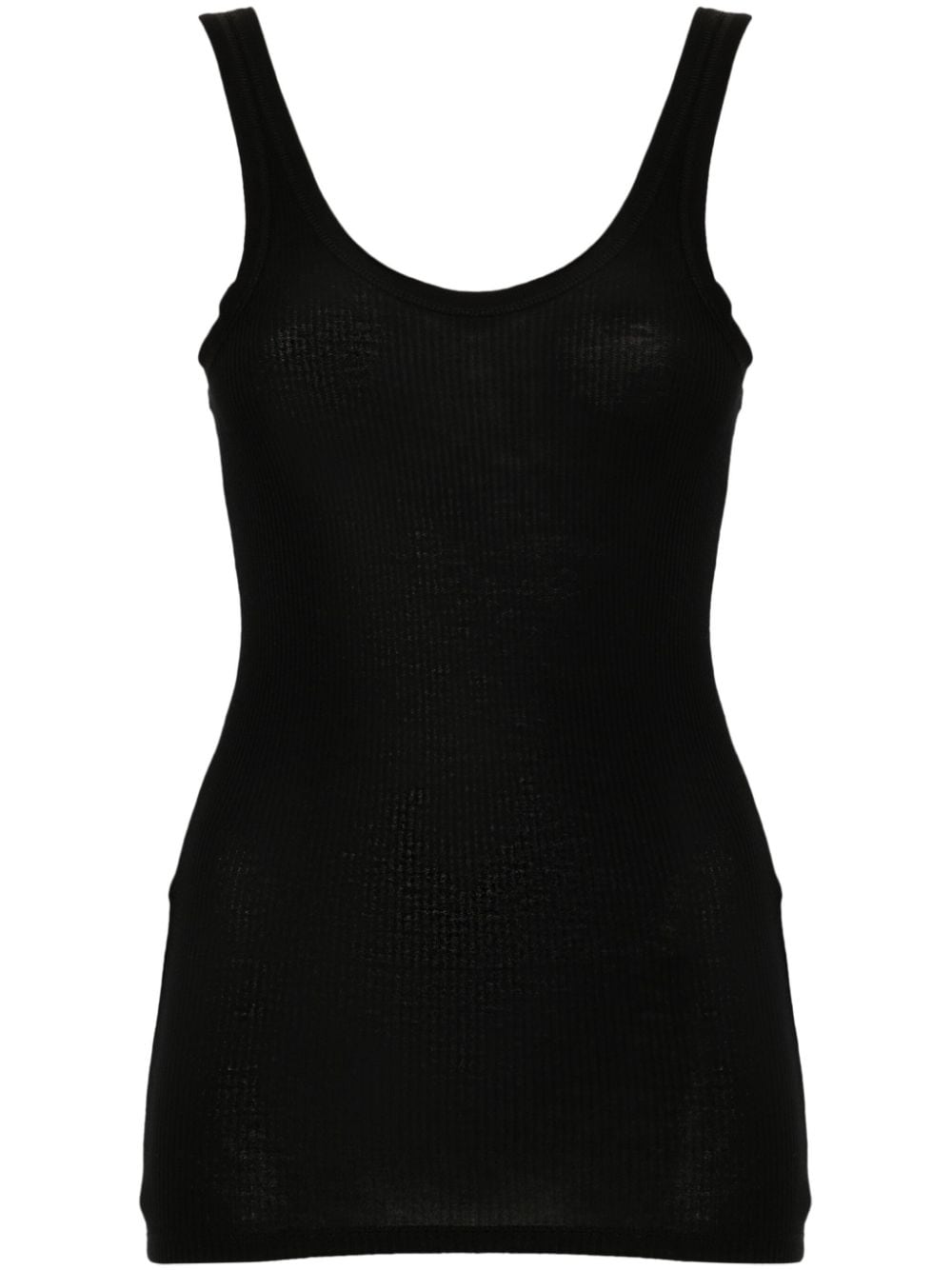 Ribbed-knit tank top - Black