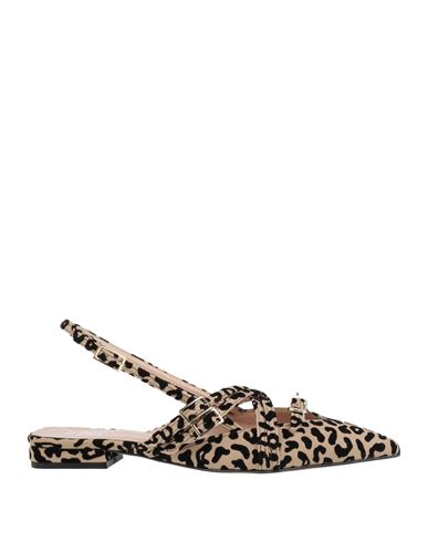 Ovyé Woman Ballet flats Beige Size 7 Leather