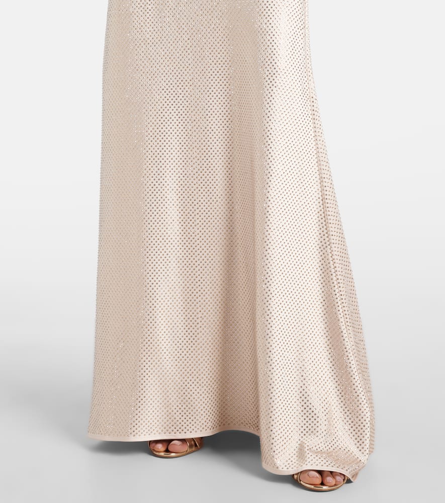 Embellished satin gown