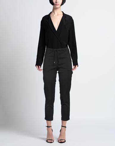 Nenè Woman Pants Black Size 14 Cotton, Polyester, Elastane