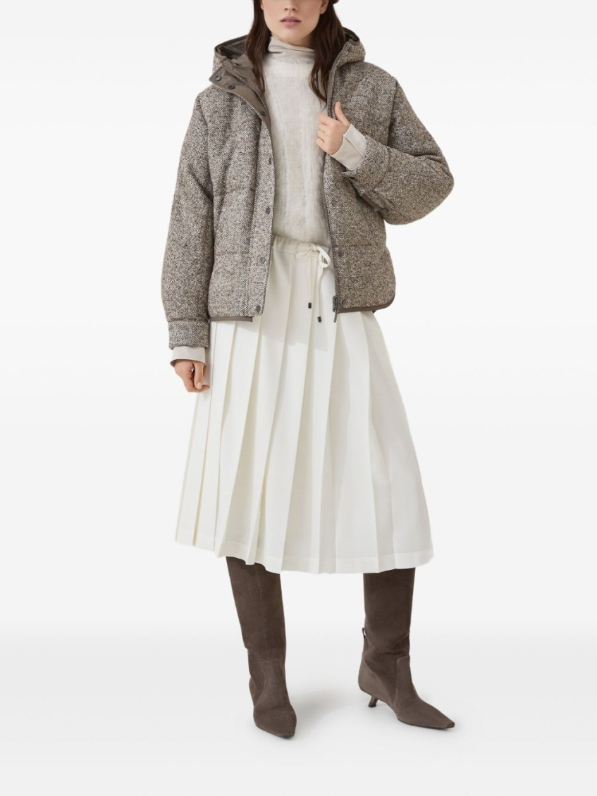 Reversible Wool And Silk Down Jacket