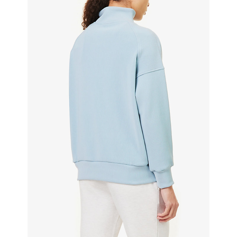 Womens Ashley Blue Rhea Relaxed-fit Cotton-blend Sweatshirt 