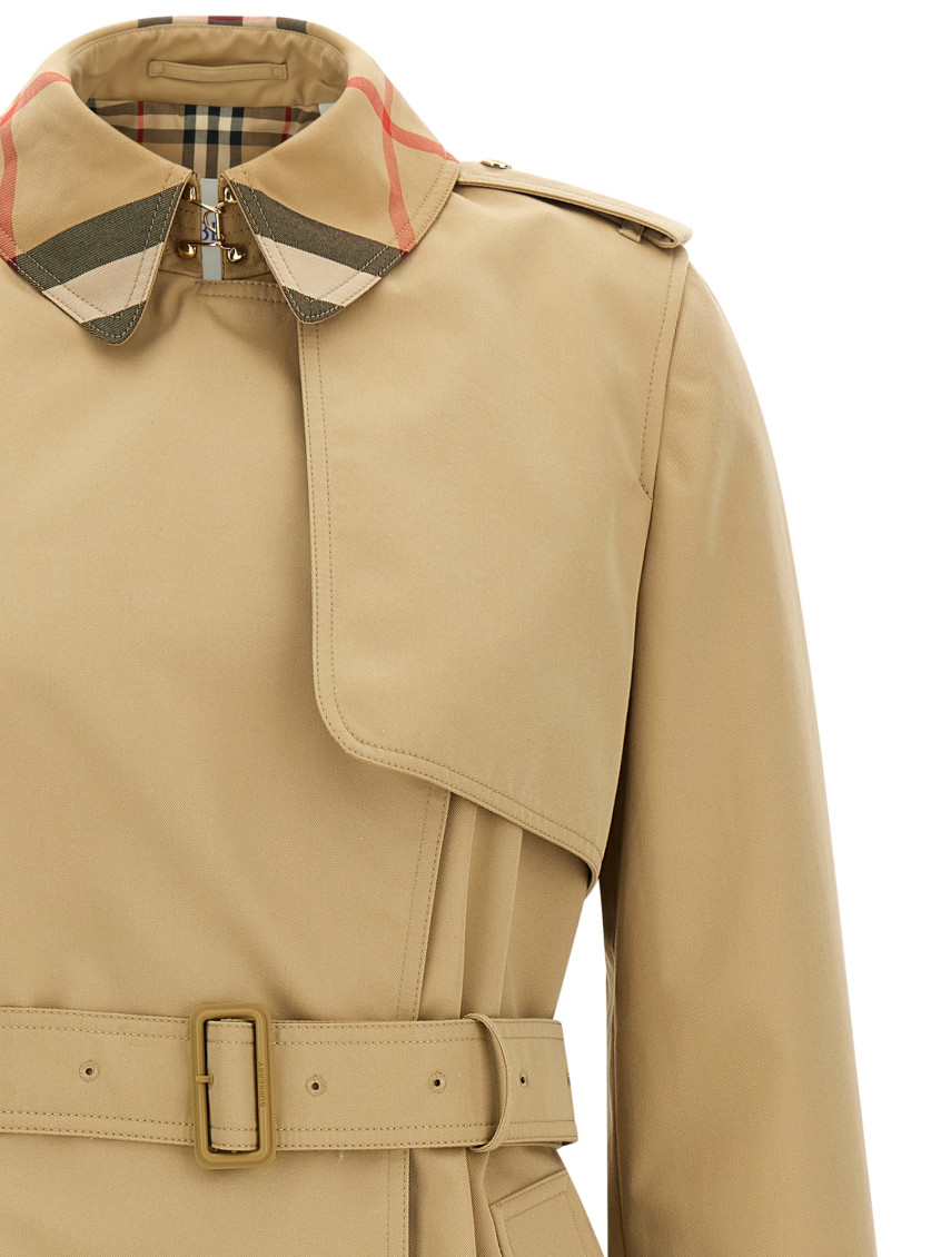 Burberry - sandridge trench coat belted waist storm flap
