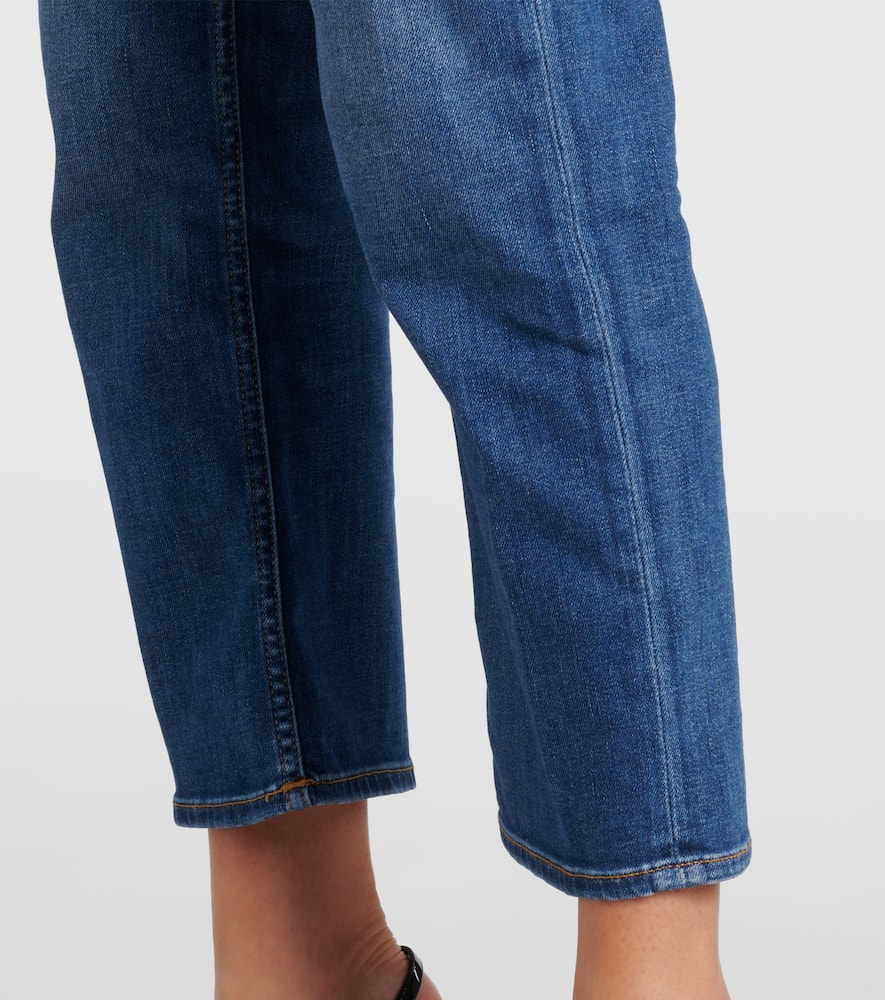 Stove Pipe mid-rise straight jeans