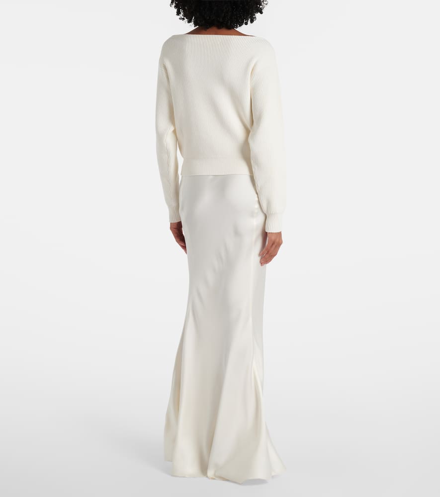 Cotton and silk-blend sweater