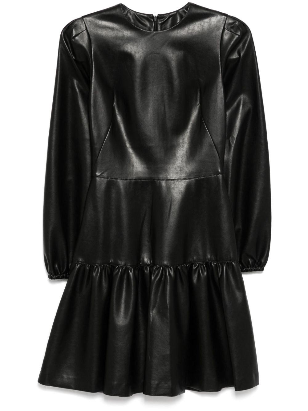 Long-sleeve midi dress - Black