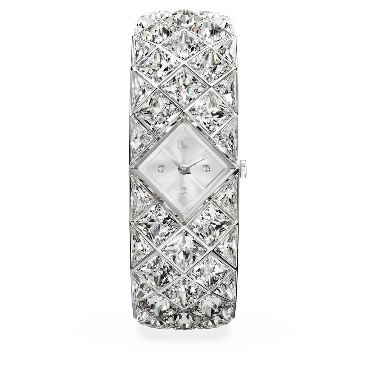 Curiosa Bangle watch, Crystal bracelet, Silver tone, Stainless steel