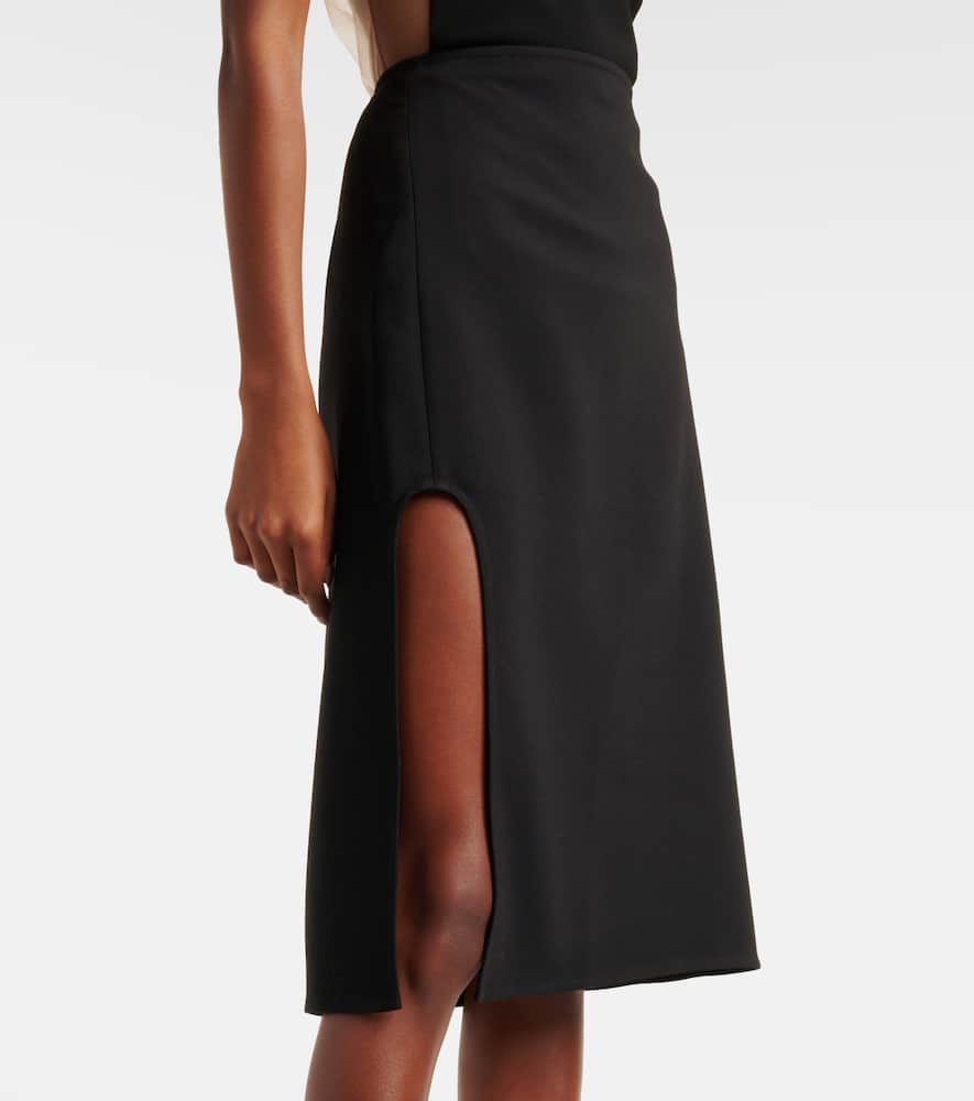 Courrèges Wool-blend midi skirt