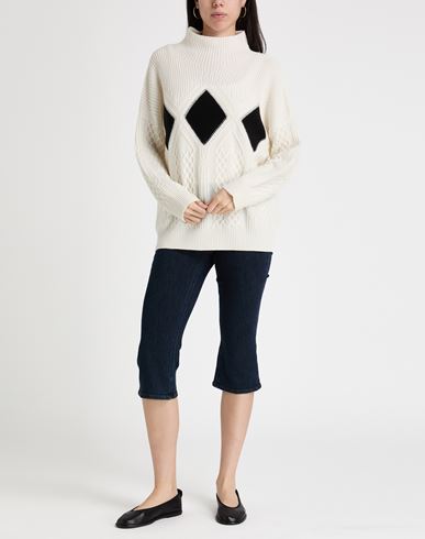 Woman Turtleneck White Size L Cashmere