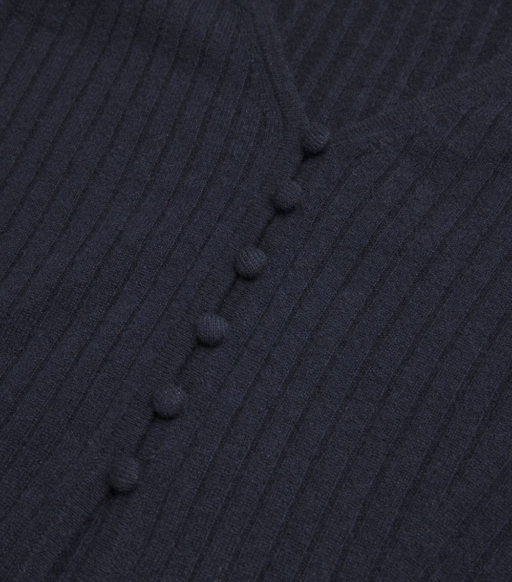 Cashmere Ribbed-Knit Cardigan