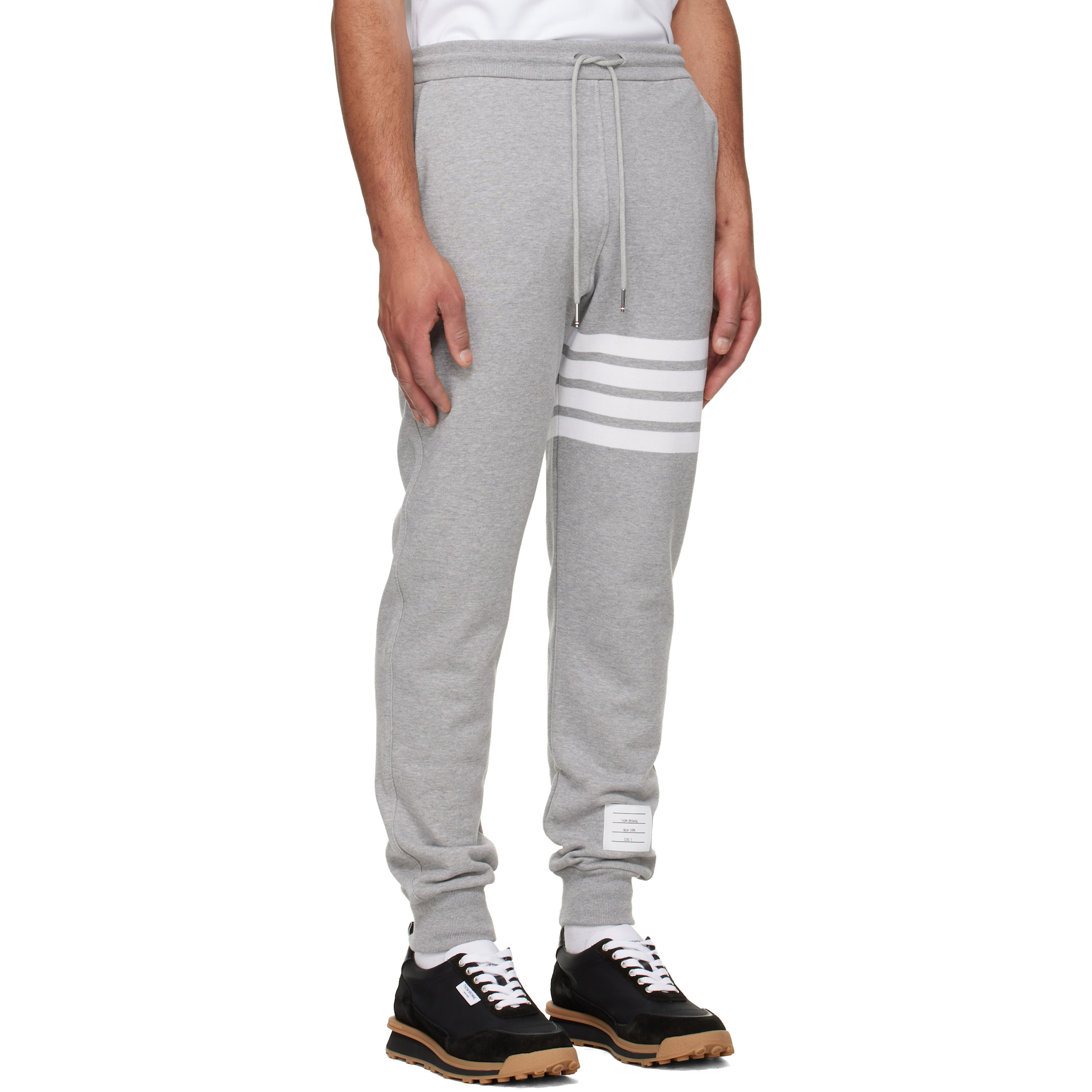 Gray Classic Loopback 4-Bar Sweatpants