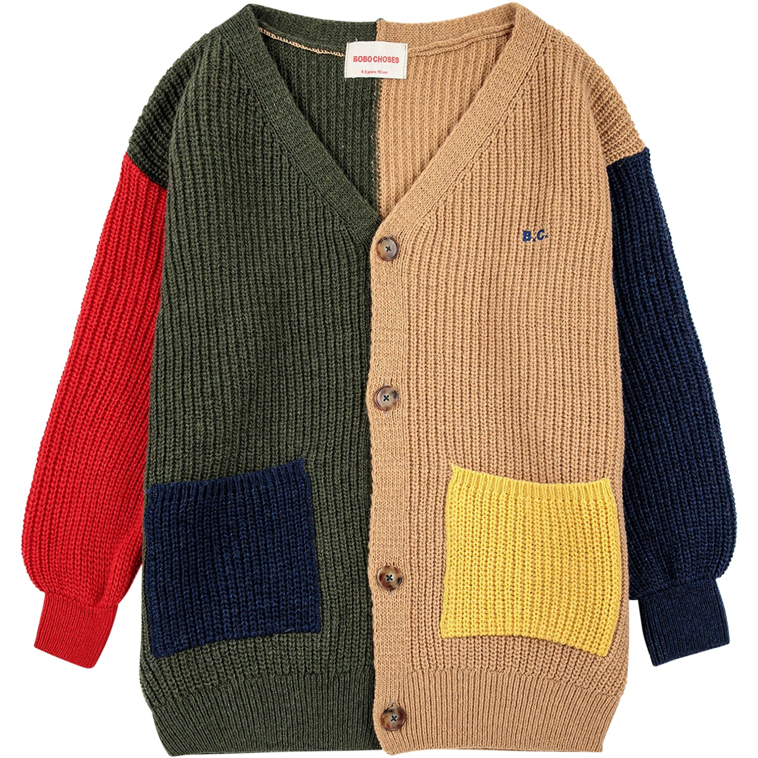 Wool-blend knitted cardigan - Green