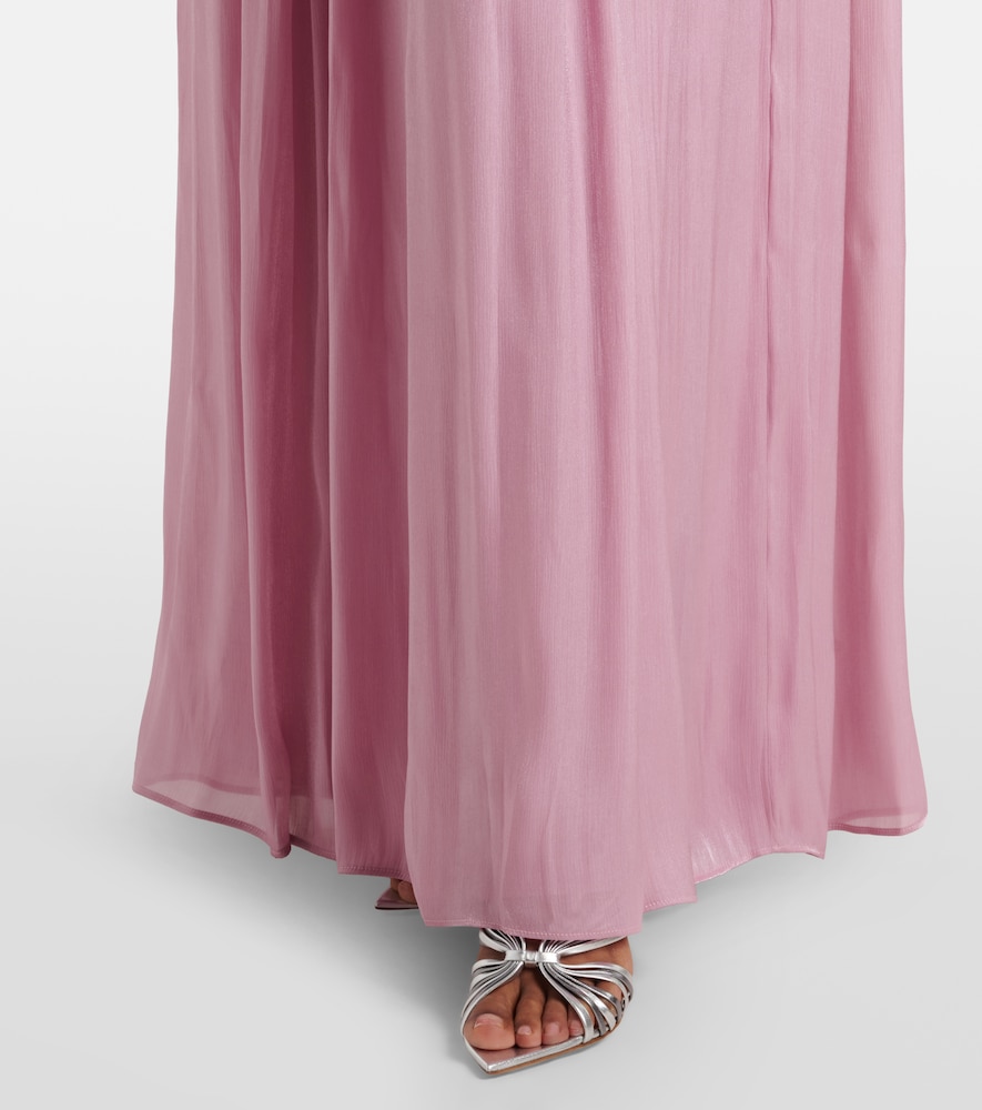 Elline embellished pleated gown