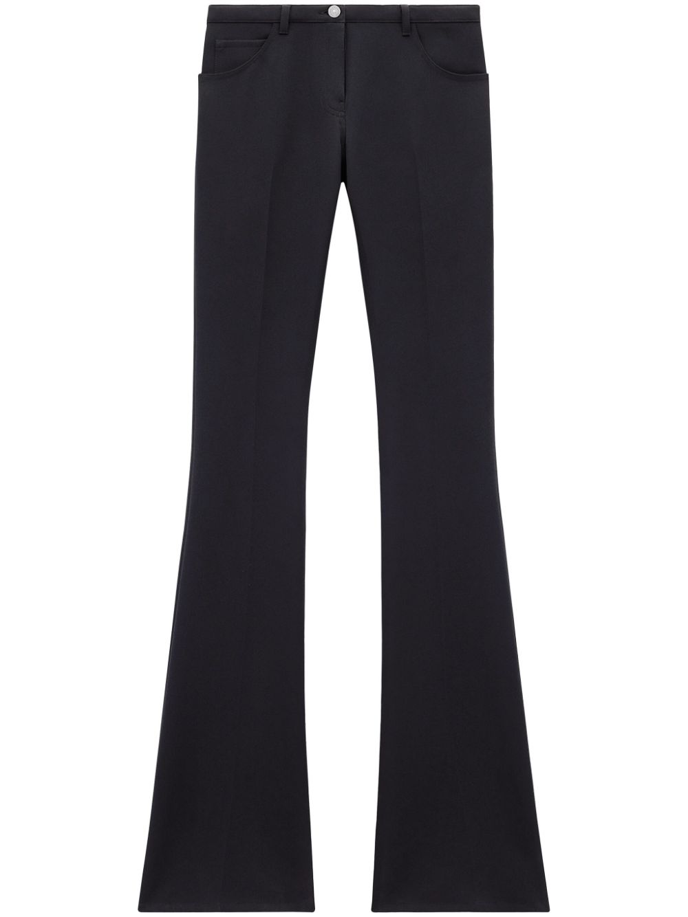 Relax twill bootcut trousers - Black