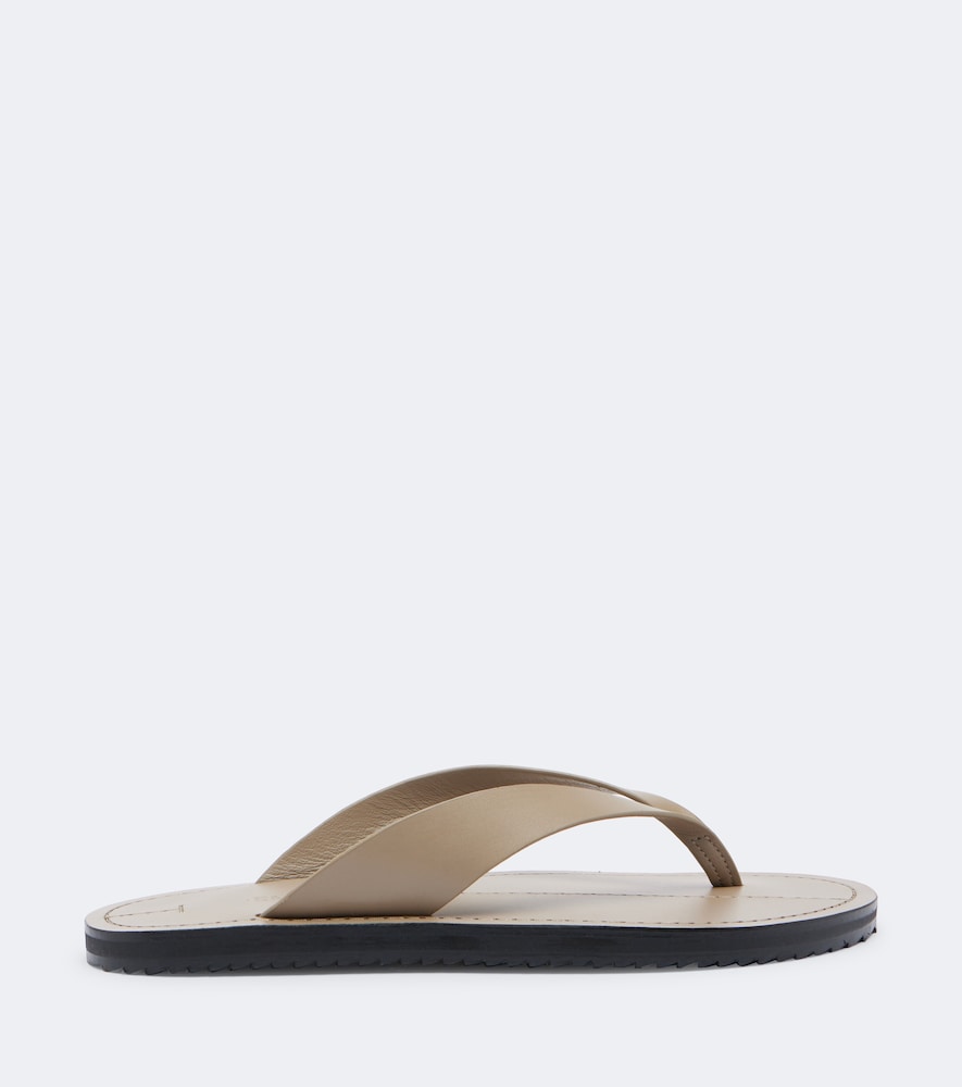 Flora leather thong sandals