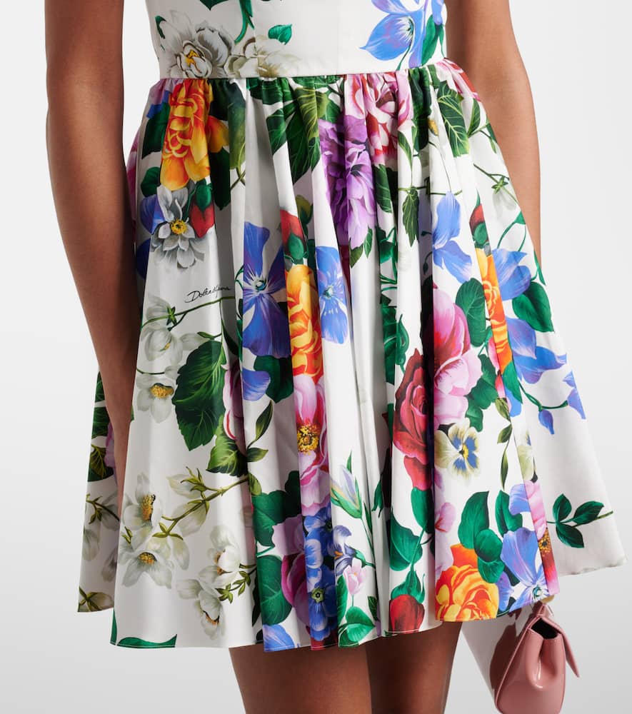 Dolce & Gabbana Floral cotton poplin minidress