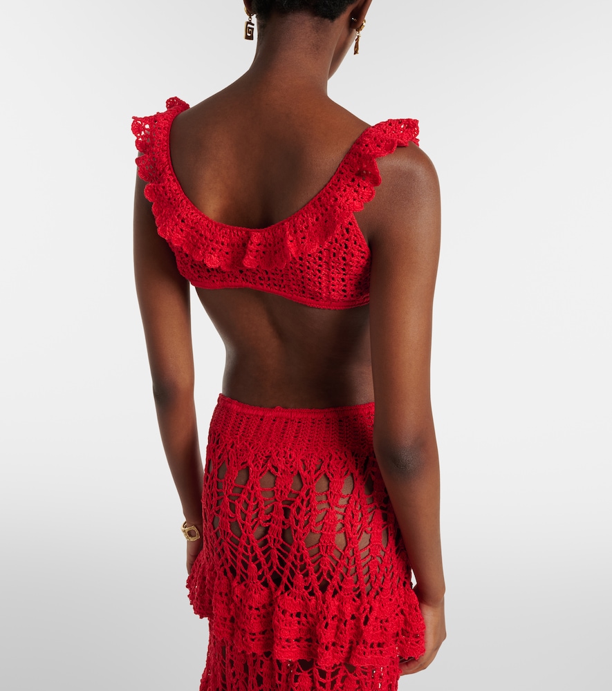 Crochet cotton bra top