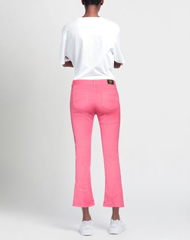 Woman Pants Fuchsia Size 24 Cotton, Elastane