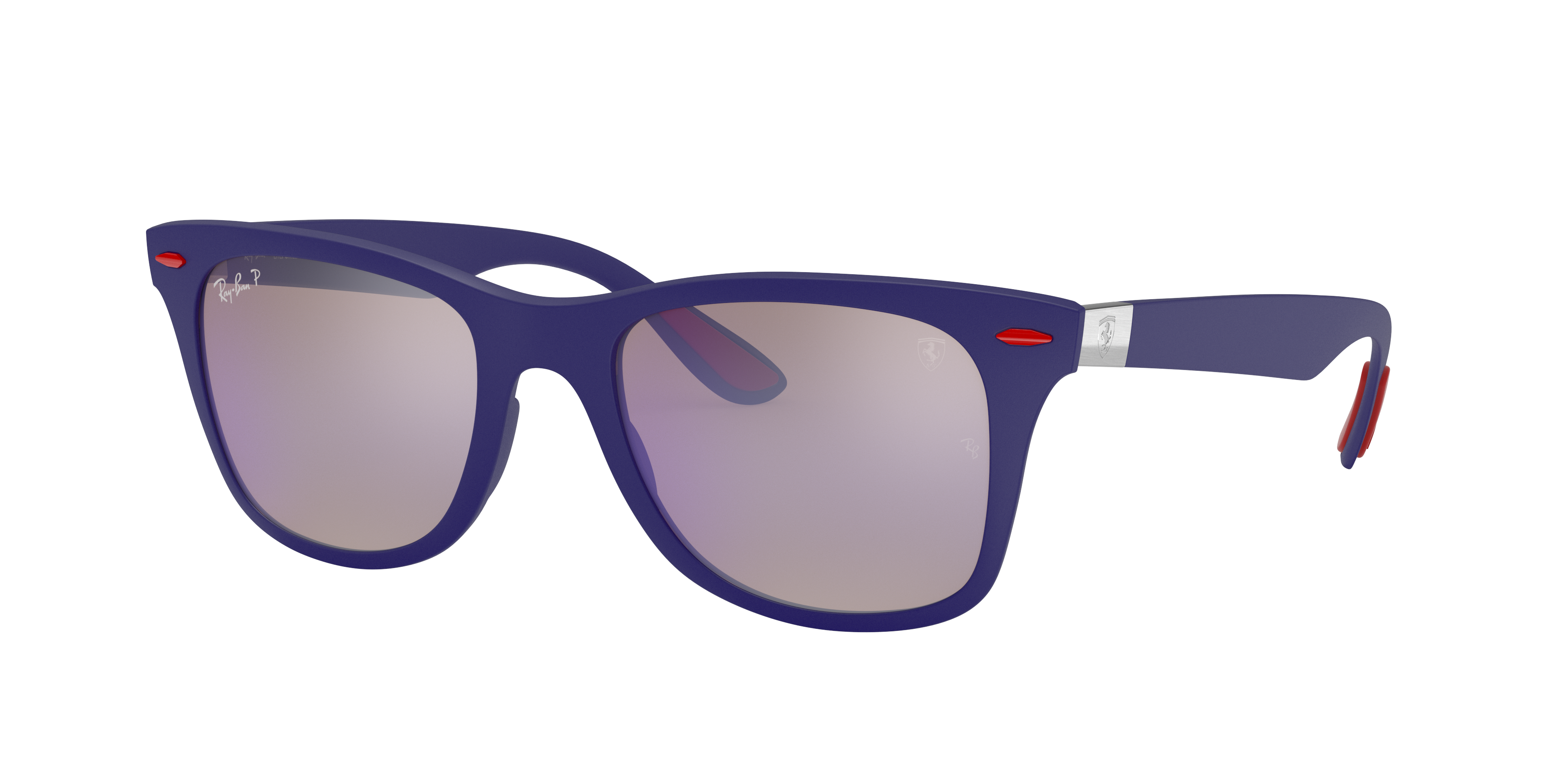 Ray-Ban Man Sunglass RB4195M Scuderia Ferrari Collection - Frame color: Black, Lens color: Green Classic