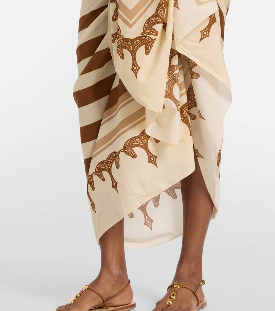 Cotton printed beach cover-up