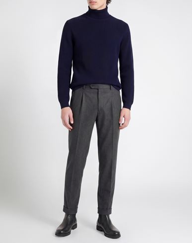 Man Turtleneck Navy Size M Cotton, Acrylic