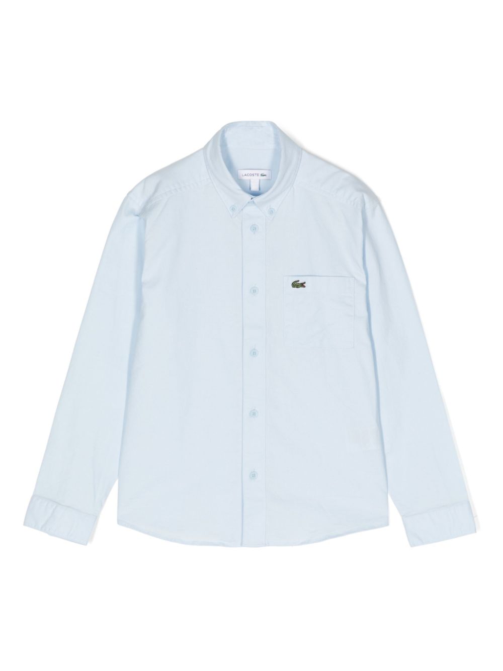 Logo-appliqué long-sleeve shirt - White