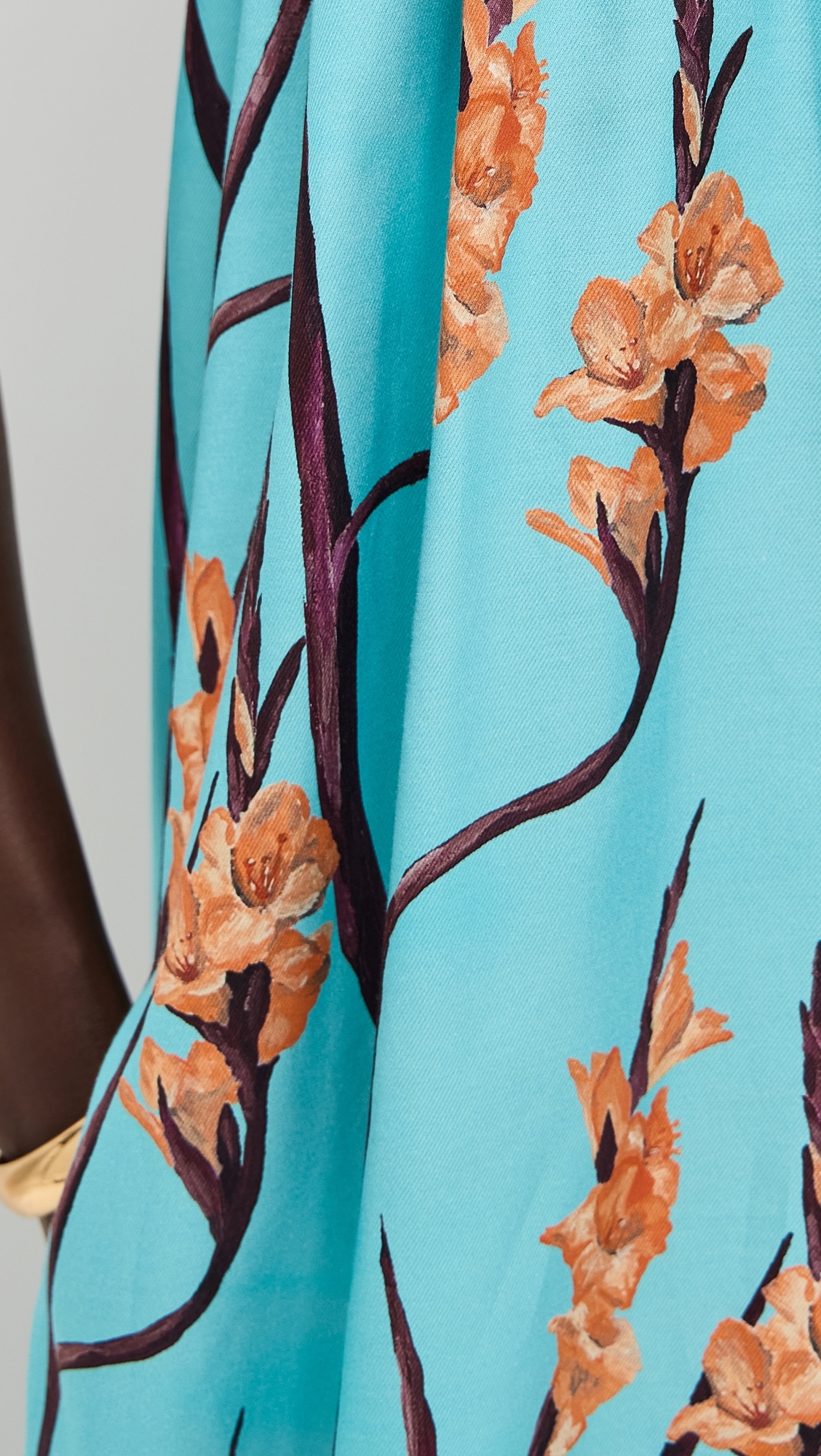 Strapless Maxi Dress Gladiolus Flower