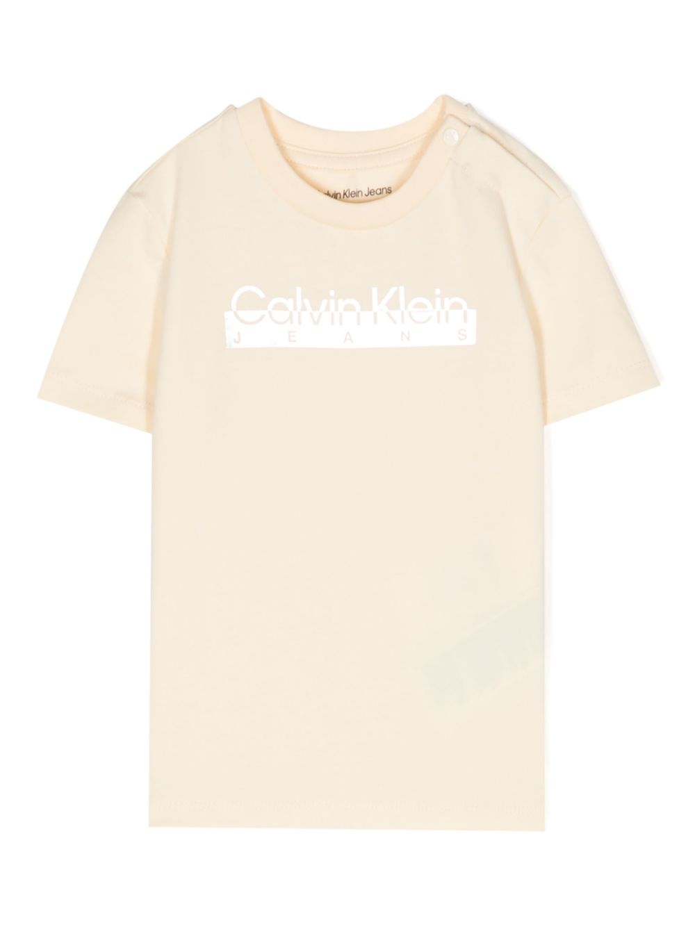 Metallic logo print T-shirt - Yellow