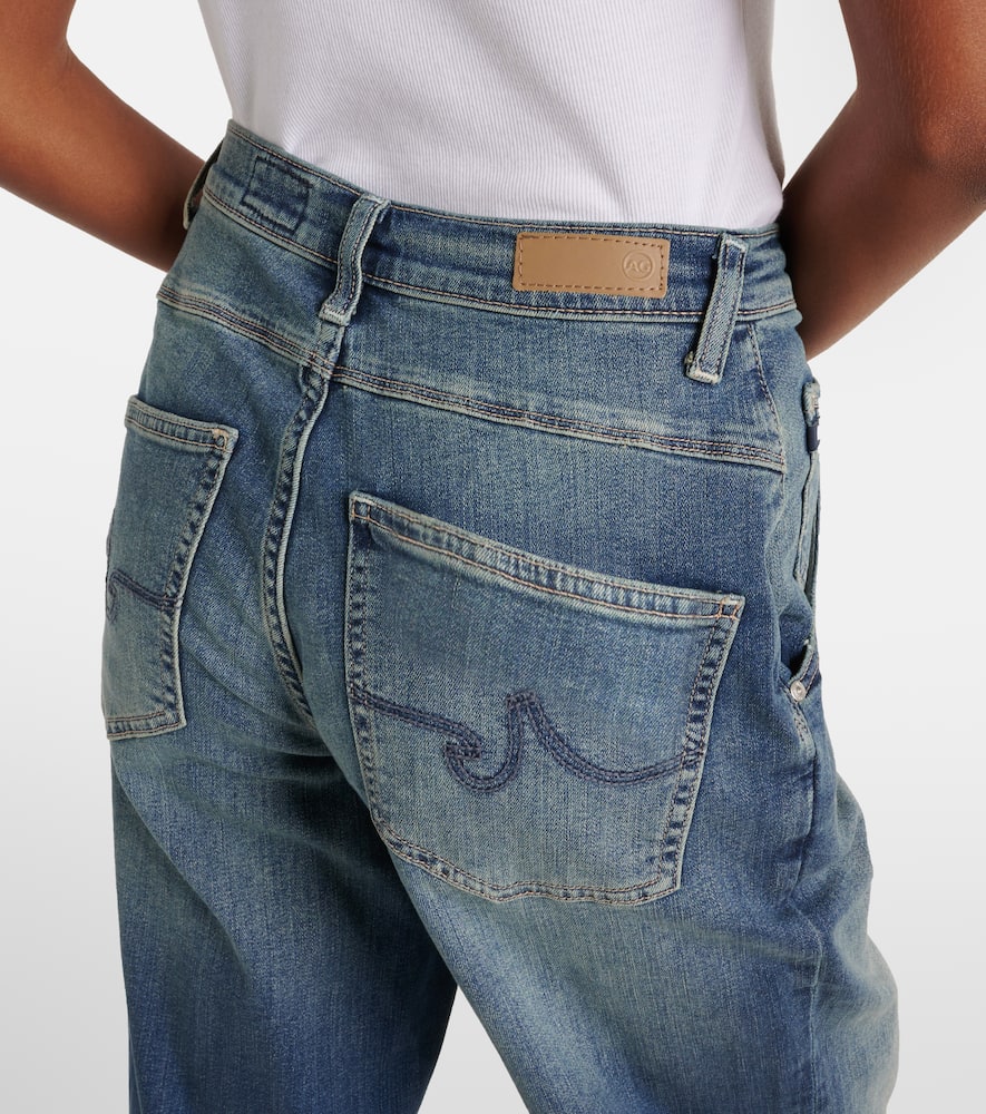 High-rise barrel-leg jeans
