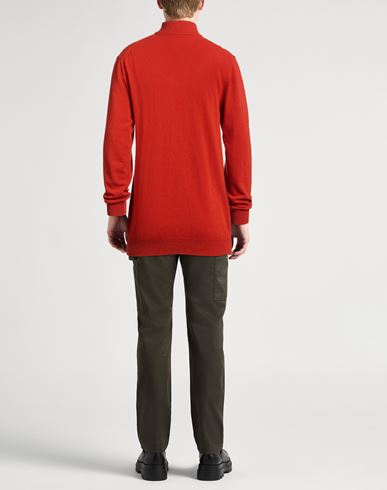 Man Turtleneck Rust Size XXL Merino Wool, Cashmere