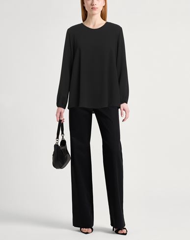 Collection Privēe? Woman Top Black Size 10 Polyester, Elastane