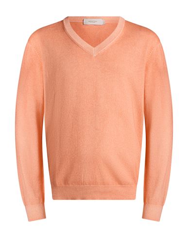 Man Sweater Salmon pink Size M Silk, Cotton, Cashmere