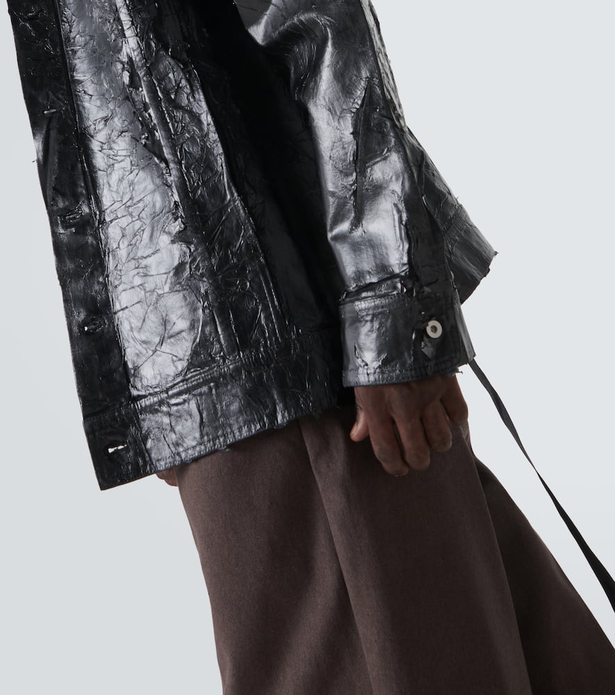Coated denim jacket