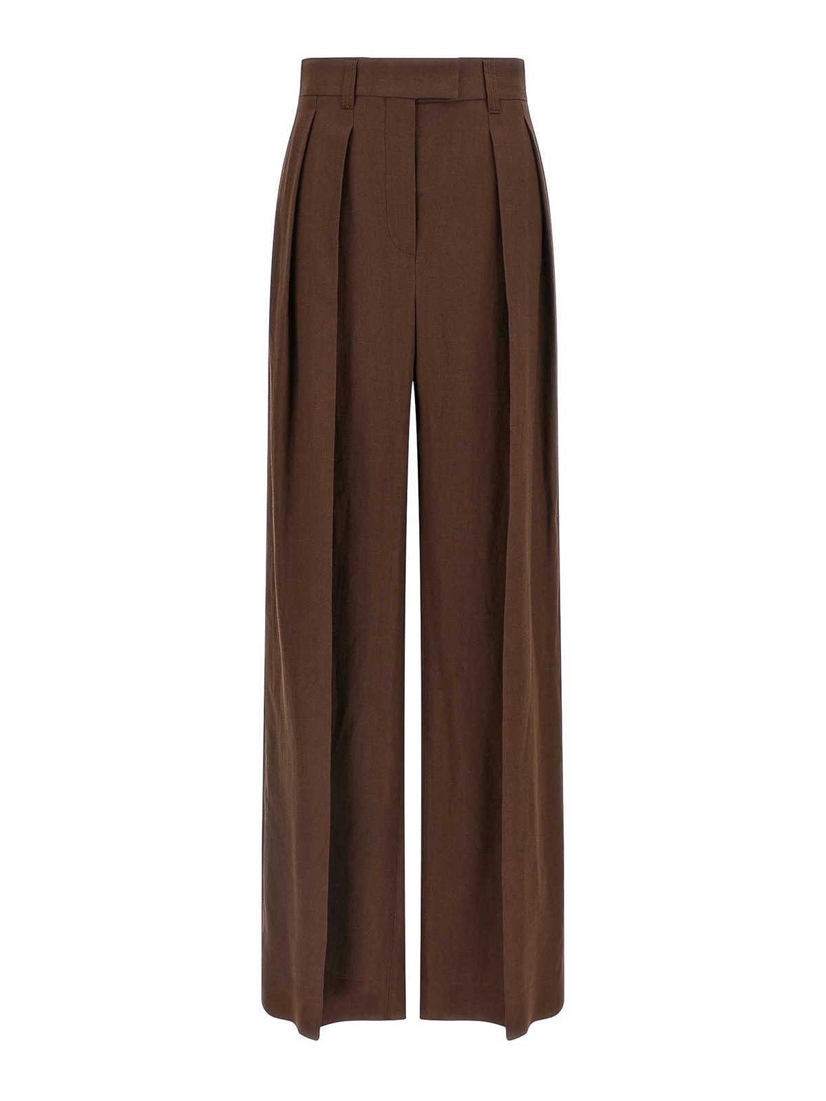 Linen Trousers Pants Brown