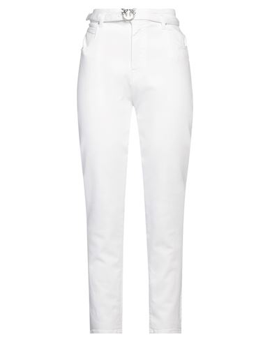 Woman Jeans White Size 28 Cotton, Viscose, Lyocell, Elastomultiester, Elastane