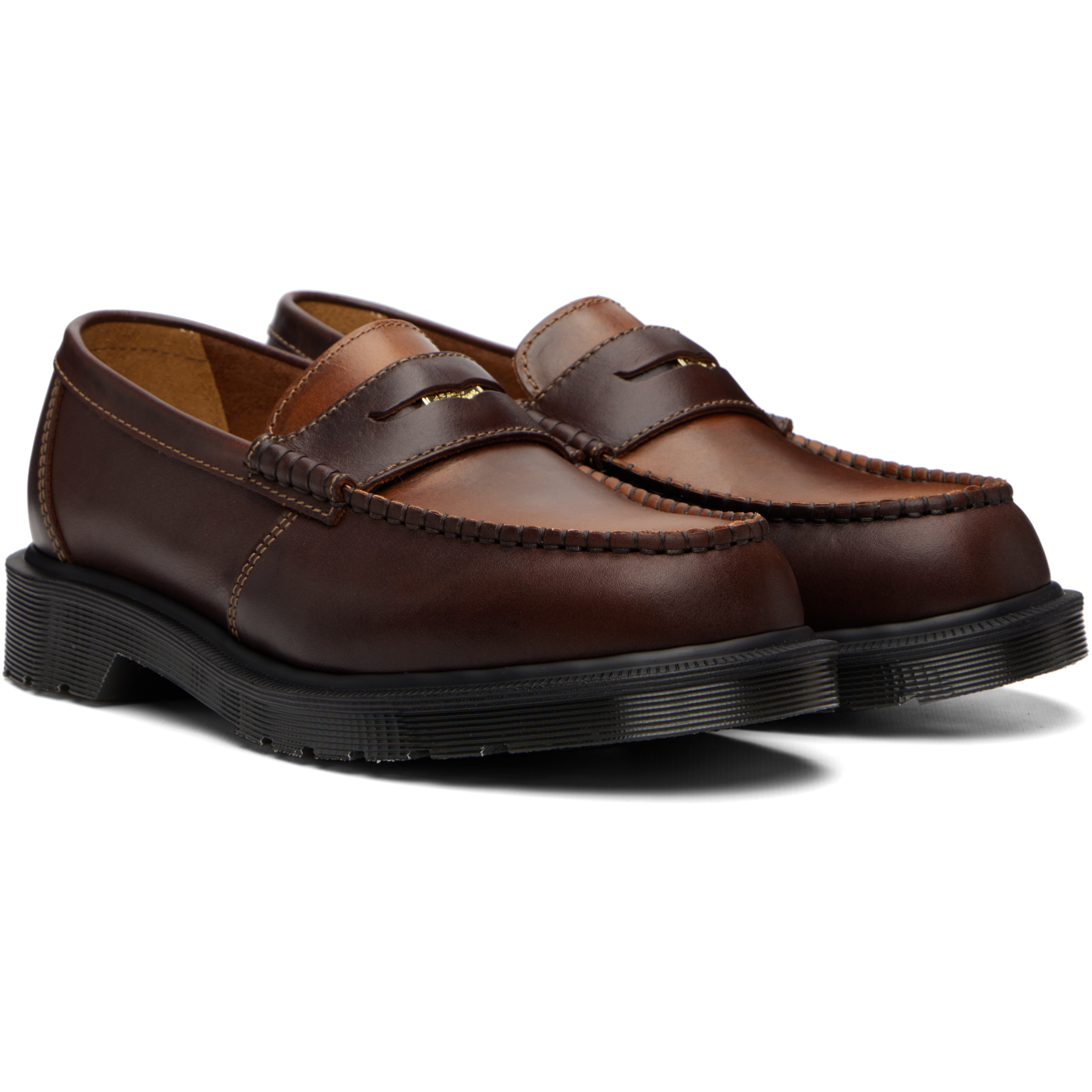 Brown Penton 'Made In England' Leather Loafers