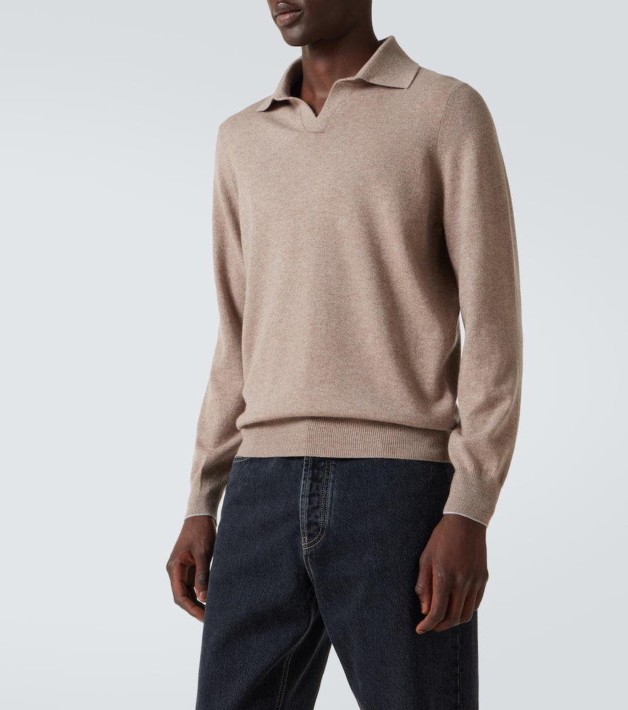 Cashmere polo sweater