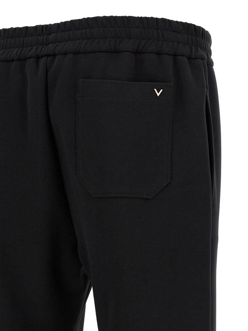 Black Solid Track Pants