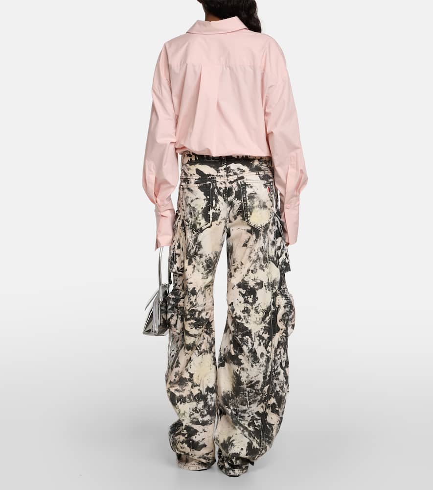 Fern printed mid-rise cargo jeans