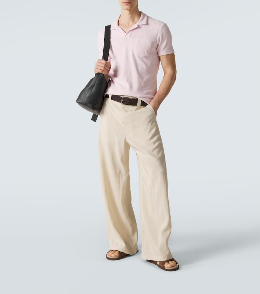 Cotton terry polo shirt